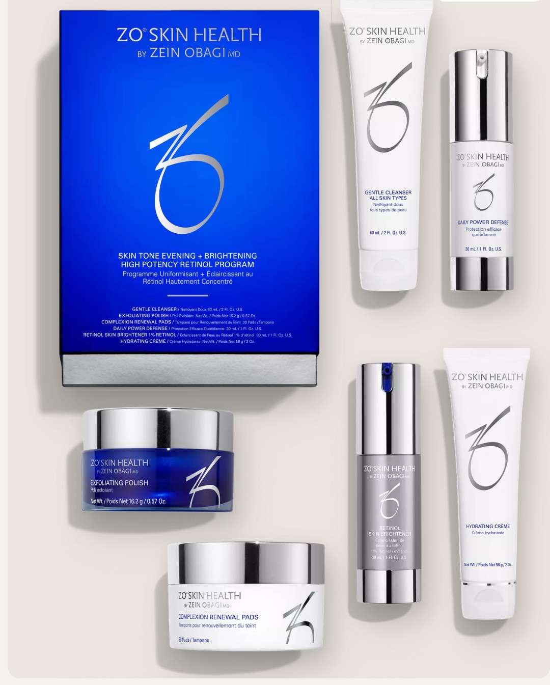 Skin Brightening Evening + Brightening High Potency Retinol Program